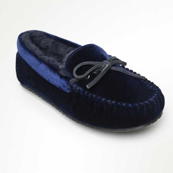 blue moccasins womens